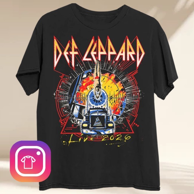 Official Def Leppard Merch Dessel, BE 2026 Event Tee
